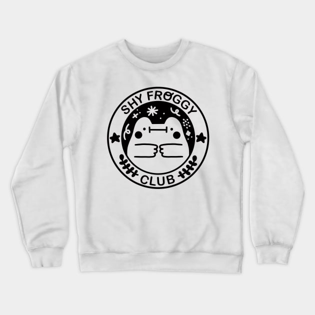 Shy Froggy Club Crewneck Sweatshirt by Figberrytea